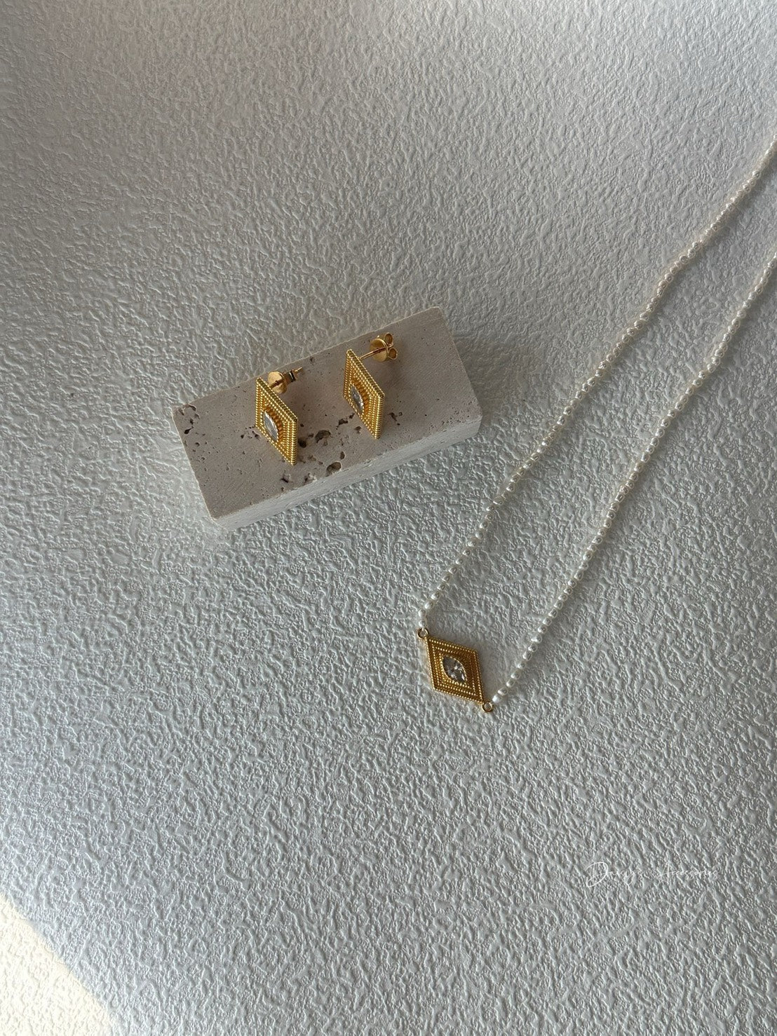 (A250322)希臘之眼珍珠項鍊