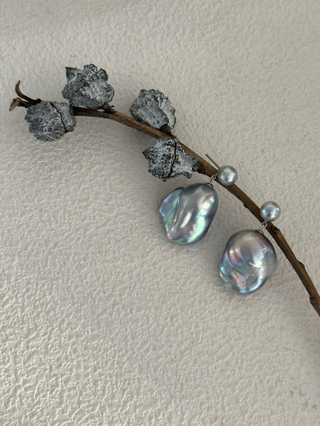 (A251026671)真多麻灰巴耳釘