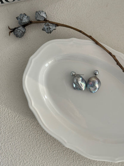 (A251026671)真多麻灰巴耳釘