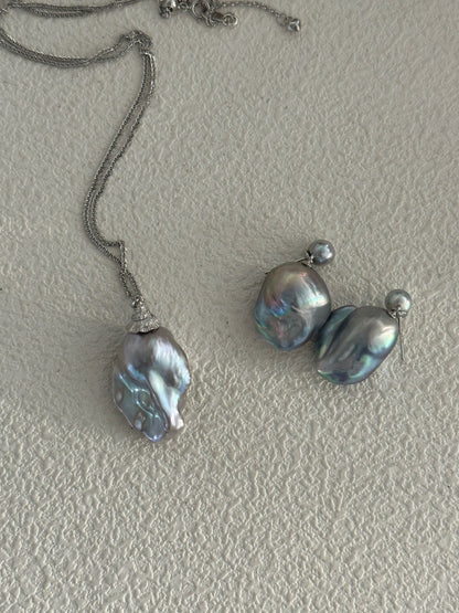 (A251026671)真多麻灰巴耳釘